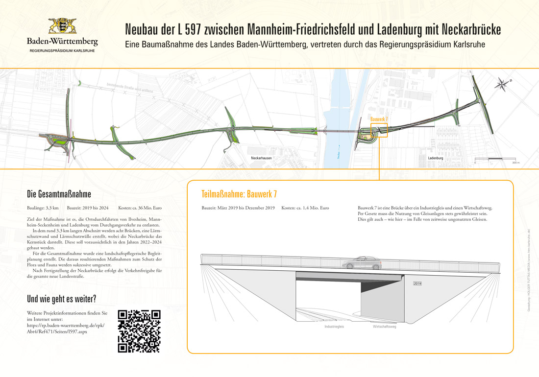 Beispiel Gestaltung Bauschild