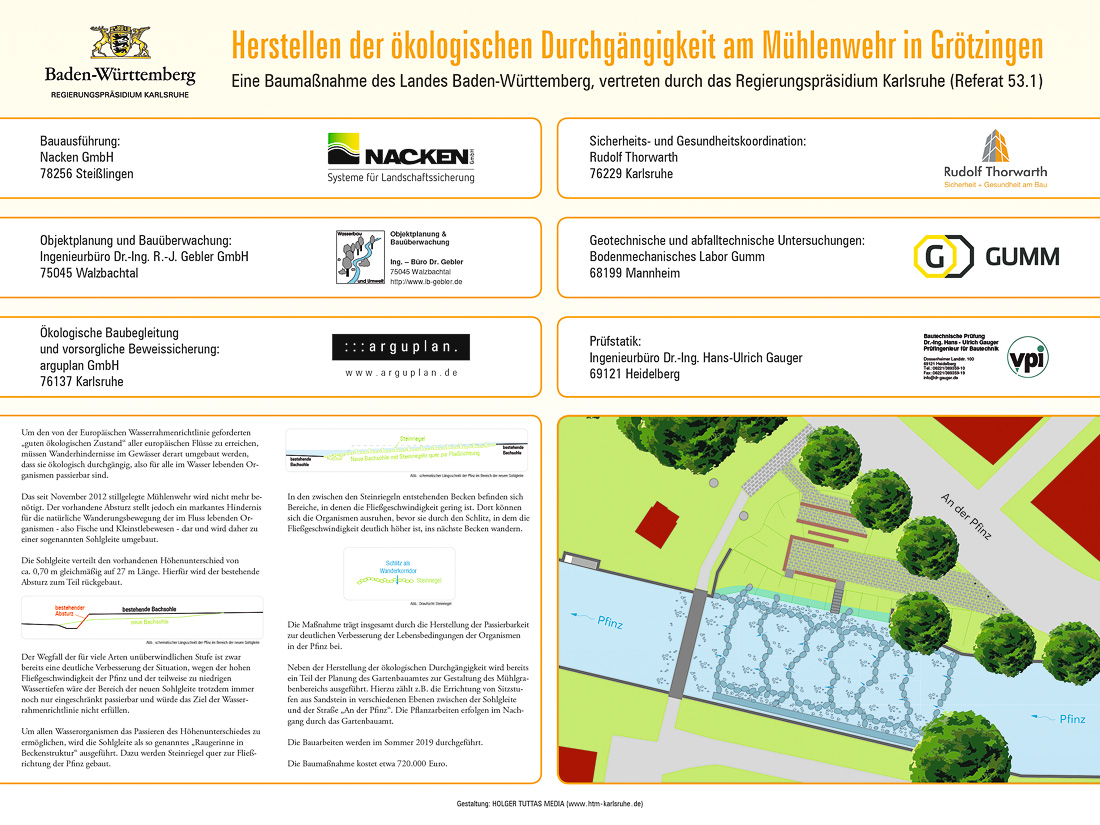 Beispiel Gestaltung Bauschild