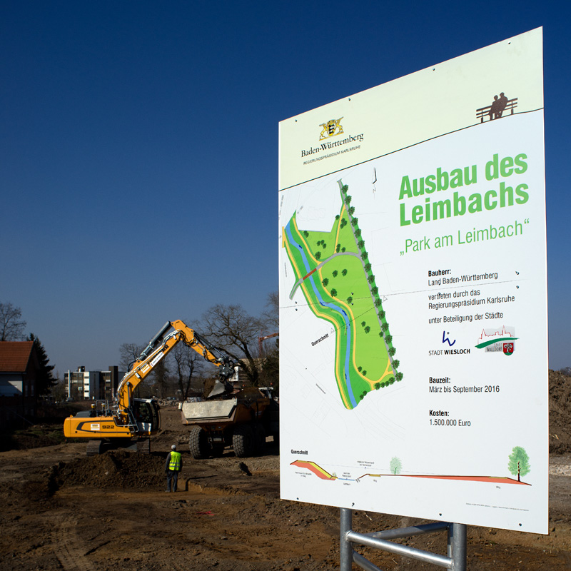 Gestaltung Bauschild