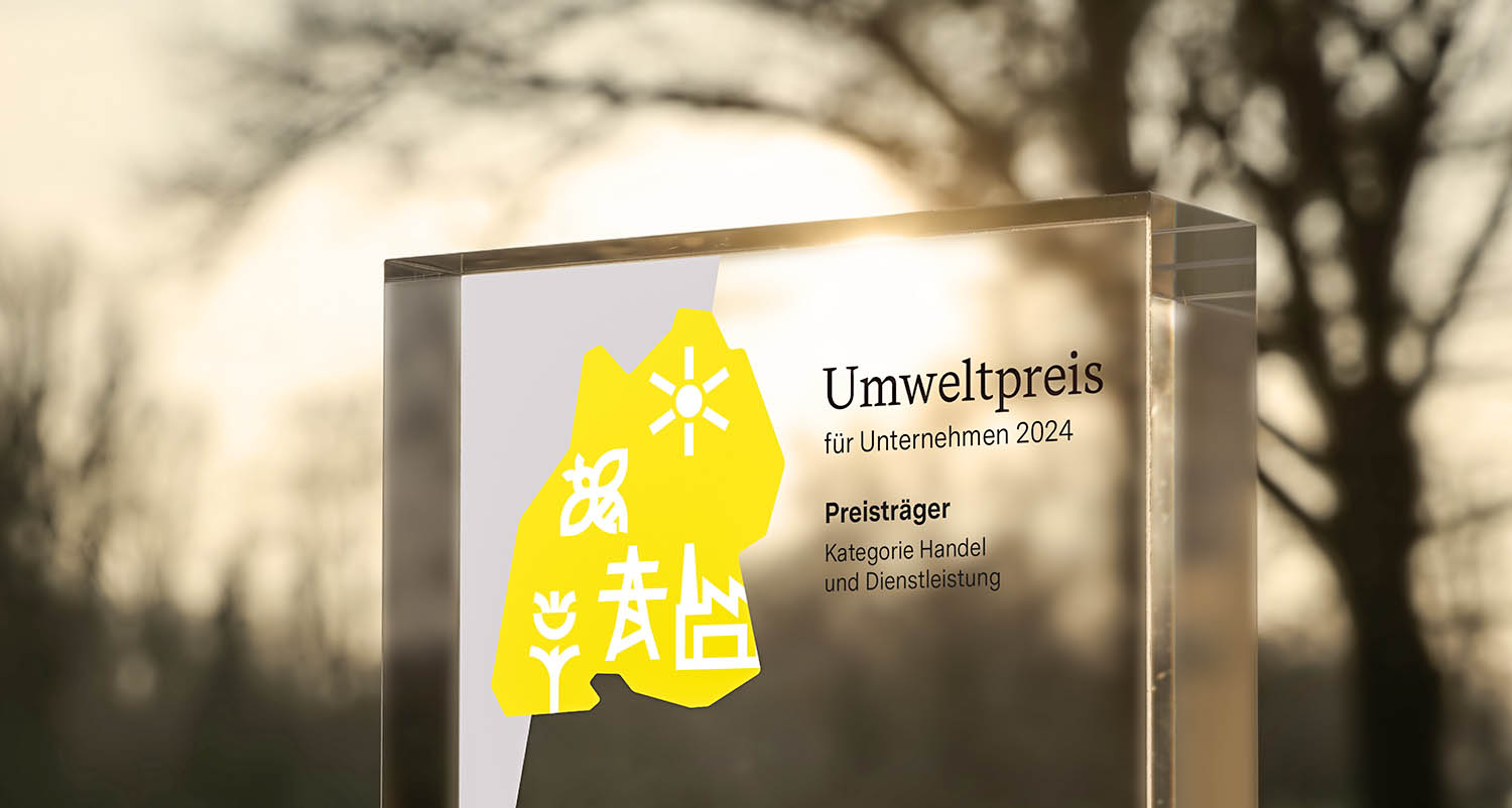 Der von uns neu gestaltete Umweltpreis für Unternehmen Baden-Württemberg.